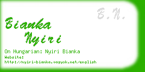 bianka nyiri business card